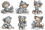 Whimsical Winter Clipart, an Illustration by Libby Wishes (Thumbnail 6 of 8)