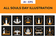 All Souls Day illustration, a Decorative Illustration by Lakhan1998 (Thumbnail 1 of 6)