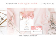 Rose Gold Geometric Watercolor, an Illustration by Essem Creatives (Thumbnail 2 of 6)