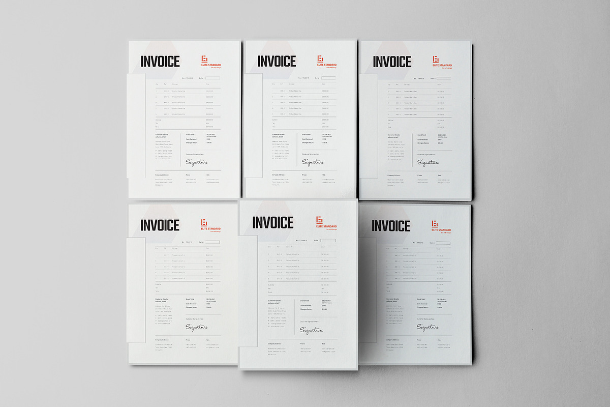 Invoice, a Stationery Template by Elite_Standard (Photo 2 of 4)
