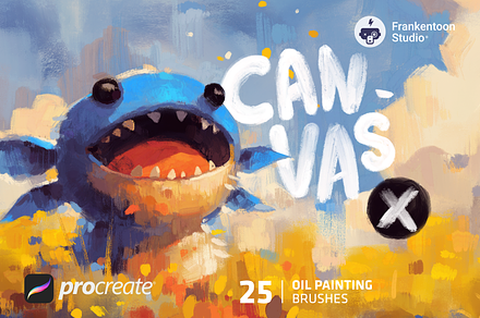 Canvas X - Procreate Brush Pack, a Brush Add-On by Frankentoon Store