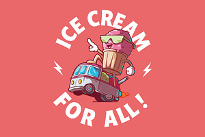 Ice Cream Delivery!, a Food Illustration by pedrors