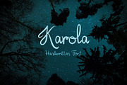 Karola Font, a Script Font by Carolina Valtuille (Thumbnail 1 of 2)