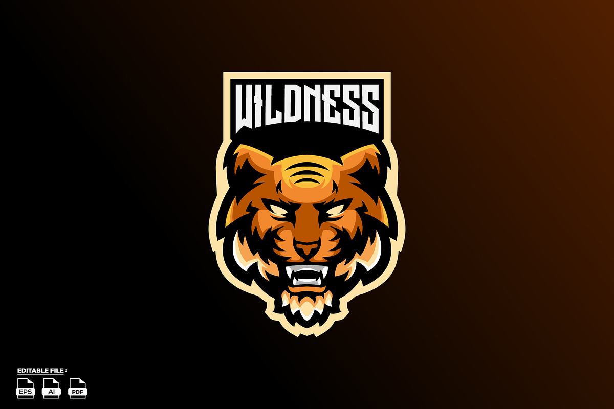 Tiger esport mascot logo, a Branding & Logo Template by LOGTURNAL