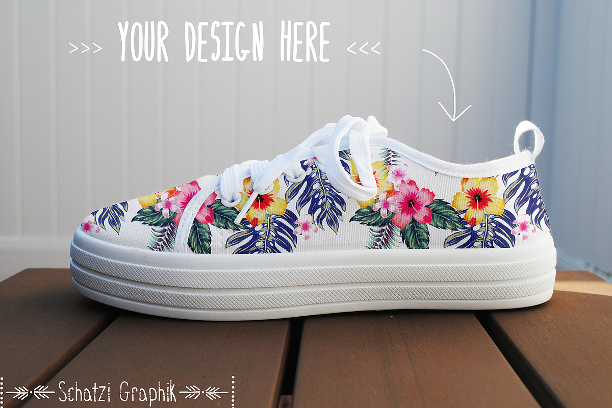 Sneaker Mock Up, a Product Mockup by Schatzi Graphik (Photo 1 of 6)