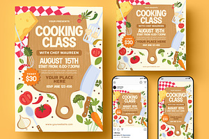 Cooking Class Flyer, a Flyer Template by Creativestoree