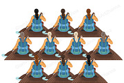 Lake Life Girls Clipart, a Person Illustration by GlamArtZhanna (Thumbnail 7 of 7)