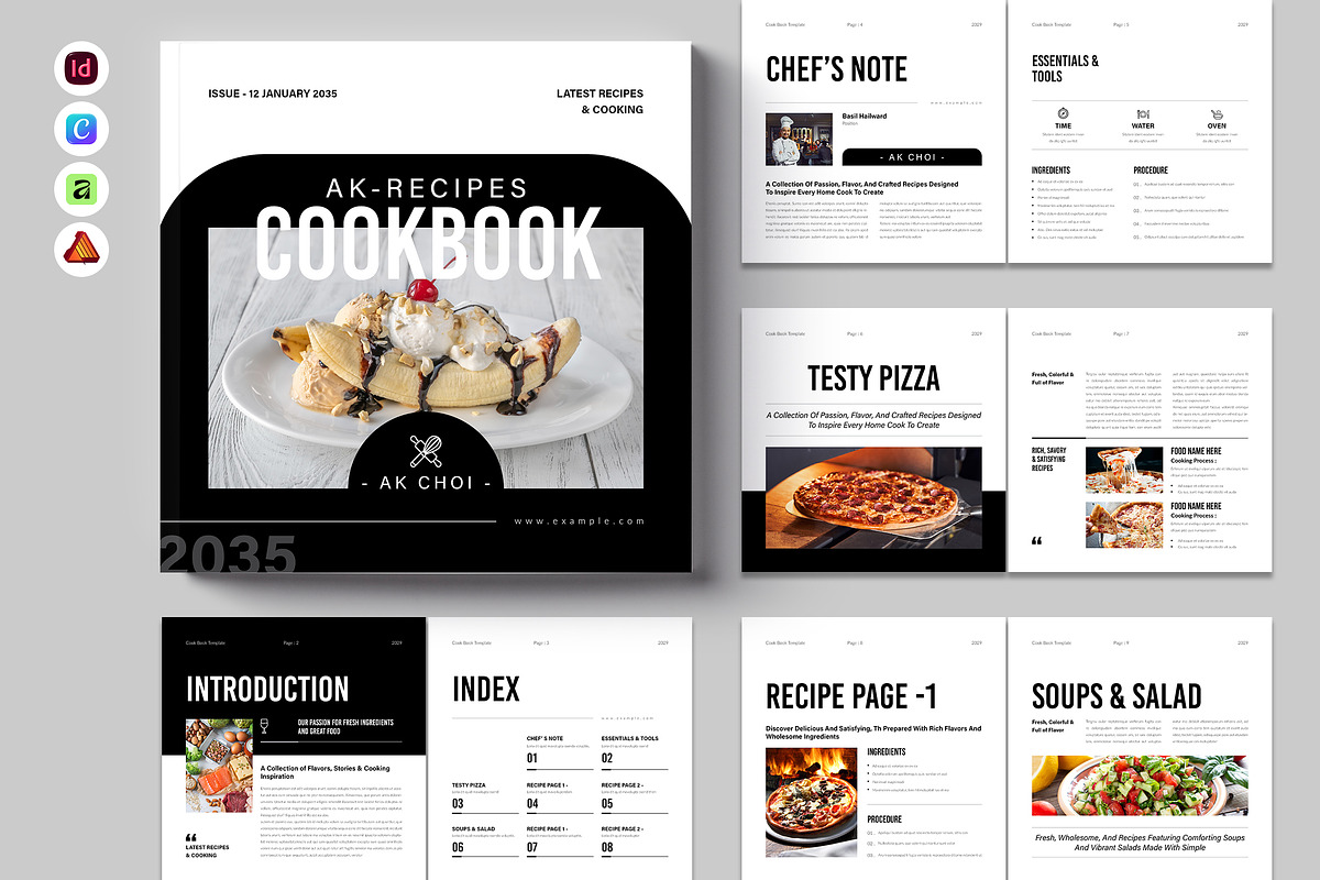 Cookbook Template | Square, a Brochure Template by Spark_Creative (Photo 1 of 13)
