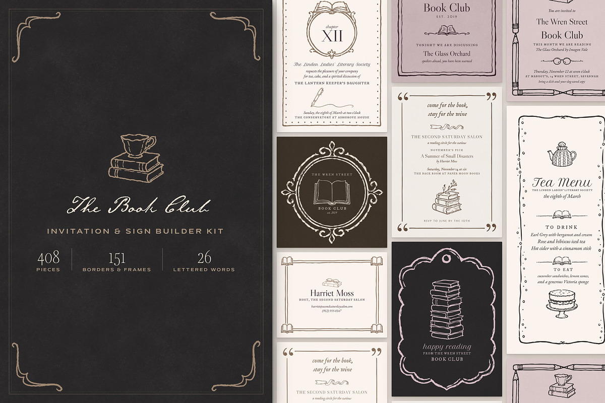 Book Club Stationery Creator Bundle, an Object Graphic by The October Creative (Photo 1 of 18)