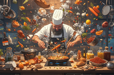 chef in the kitchen, a Photo by Pictures for you!!!!!!!!!
