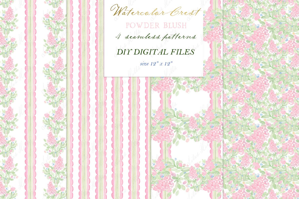 Powder Blush Pink Watercolor Crest, a Graphic by LABFcreations (Photo 4 of 4)