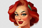 Pin-up woman, a Person Illustration by Ira Cvetnaya (Thumbnail 3 of 3)