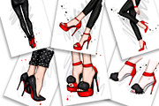 Stylish high-heeled shoes. Vector., an Object Illustration by Vitaliy Grin (Thumbnail 2 of 3)