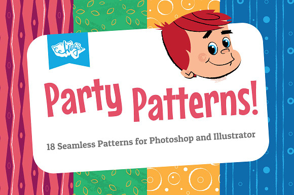 Colorful Retro Party Patterns preview 3
