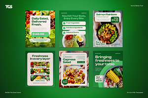 Salad Healthy Food Social Media Pack