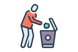 Dispose throw color icon, a Duotone Icon by Creative priyanka