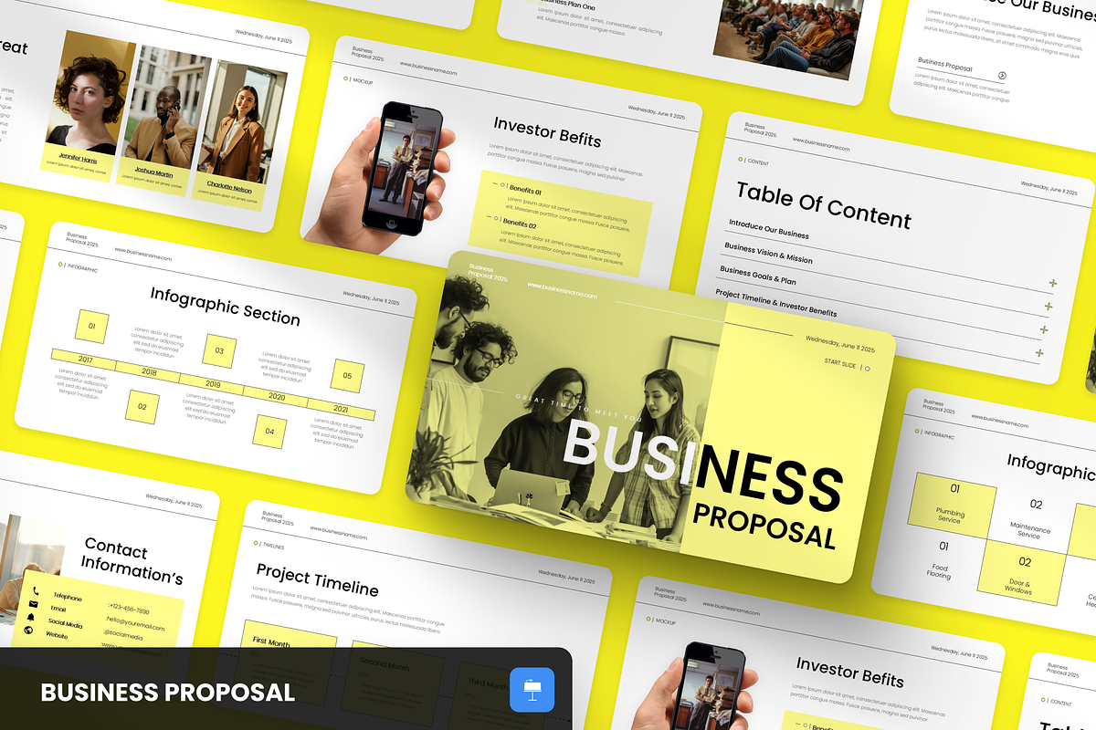 Minimalist Business Proposal, a Presentation Template by SquidPixey (Photo 1 of 6)