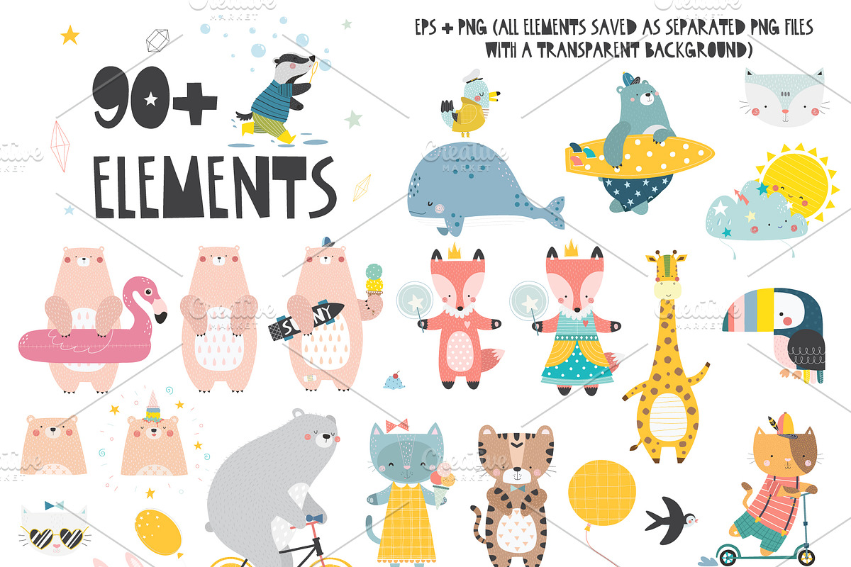 Scandinavian Summer Set, an Animal Illustration by Good Genie (Photo 3 of 8)