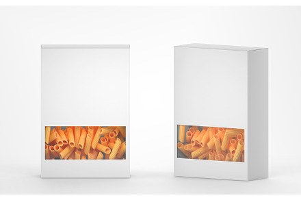 Pasta in white paper box with, a Food & Drink 3D Model by Marozhkastudio