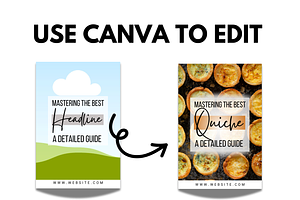 Recipe Pinterest Pin Canva Templates