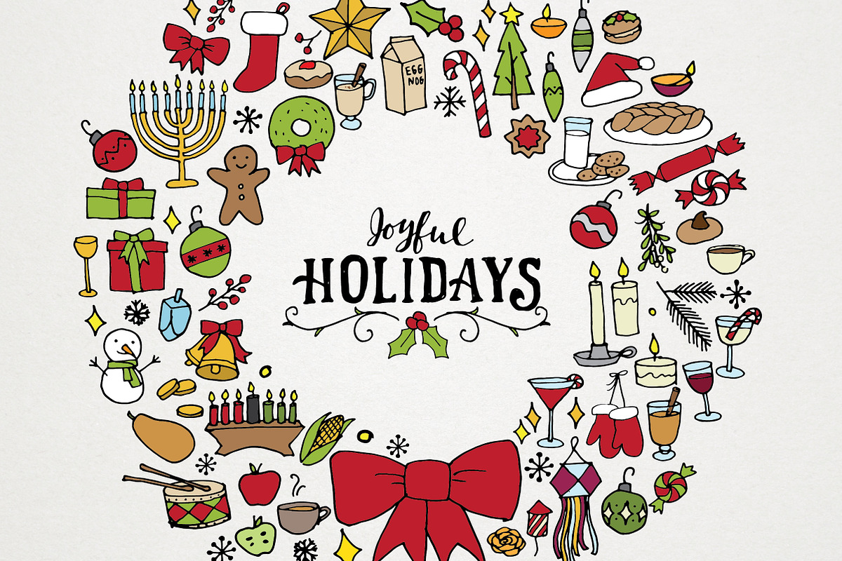 Holiday & Christmas Art Pack, an Illustration by Lemonade Pixel (Photo 1 of 5)