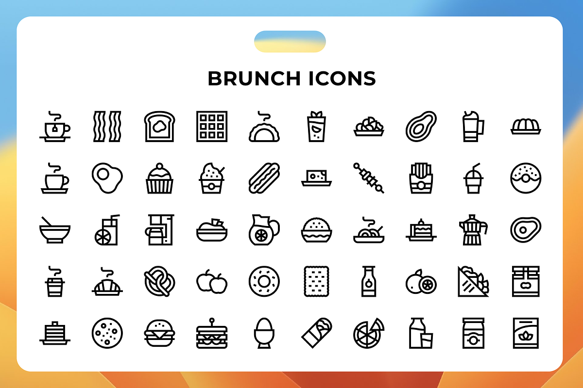 Brunch Icons, a Duotone Icon by Wencory (Photo 1 of 2)