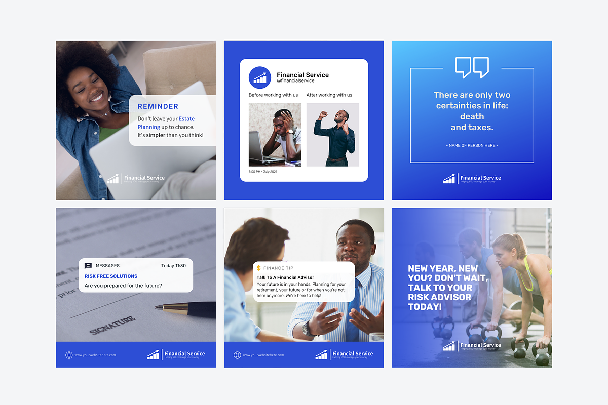 Finance Social Media Templates, a Social Media Template by Sincerely Media (Photo 3 of 7)