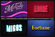 12 Text Effect Templates, a Layer Style Add-On by iDoodle Studio (Thumbnail 4 of 6)