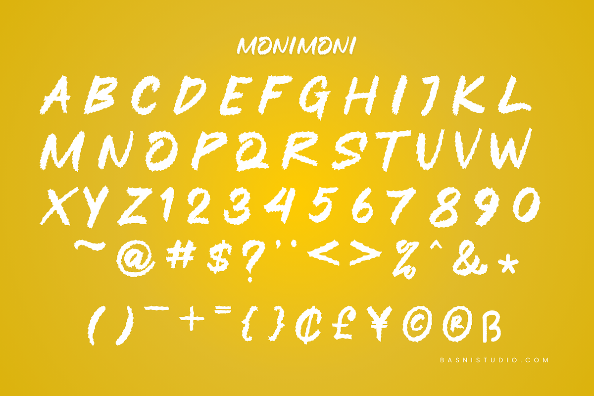 MONIMONI Allcaps Font, a Sans Serif Font by Basnistudio (Photo 8 of 8)