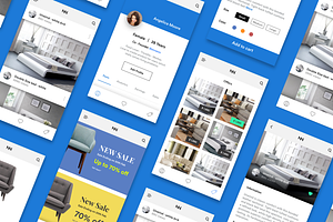 Online furniture shopping UI Kit iOS