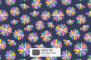 Rainbow Daisy Blooms Pattern, a Pattern Graphic by Irina Ostapenko (Thumbnail 1 of 4)