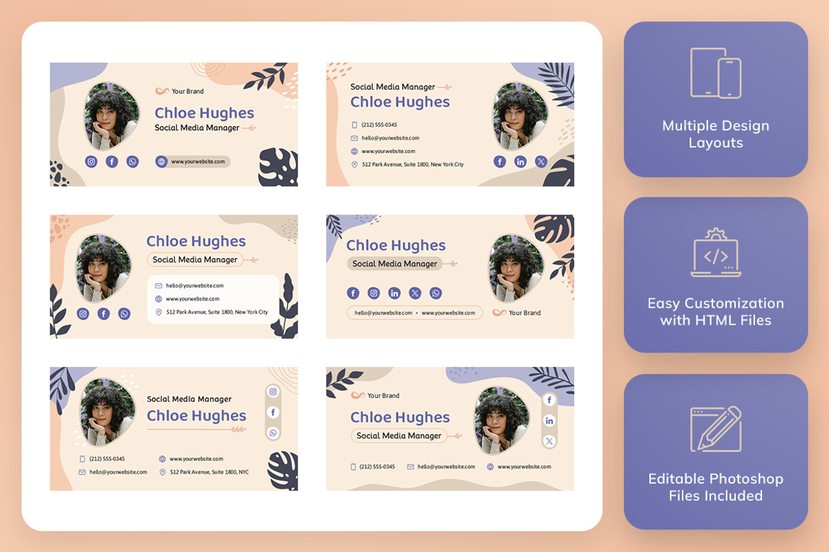 Email Signature - Social & Marketing, an Email Template by Brandify Studio (Photo 2 of 3)