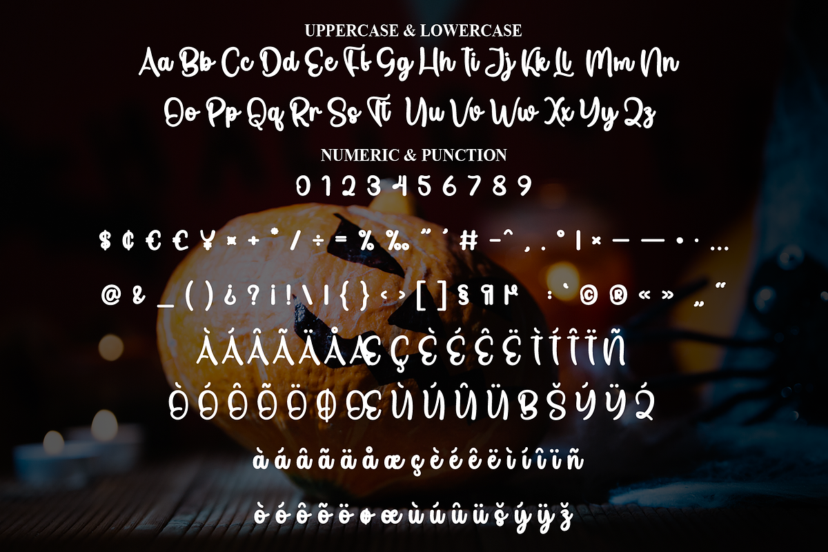 Pumpkin Midnight | Script Font, a Handwritten Font by Scratchones (Photo 7 of 8)