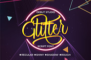 Glitter Script Font, a Script Font by Debut Studio (Thumbnail 1 of 7)