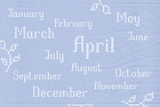 APRIL THREAD - Cross-Stitch Font, a Serif Font by alenaganzhela (Thumbnail 4 of 9)