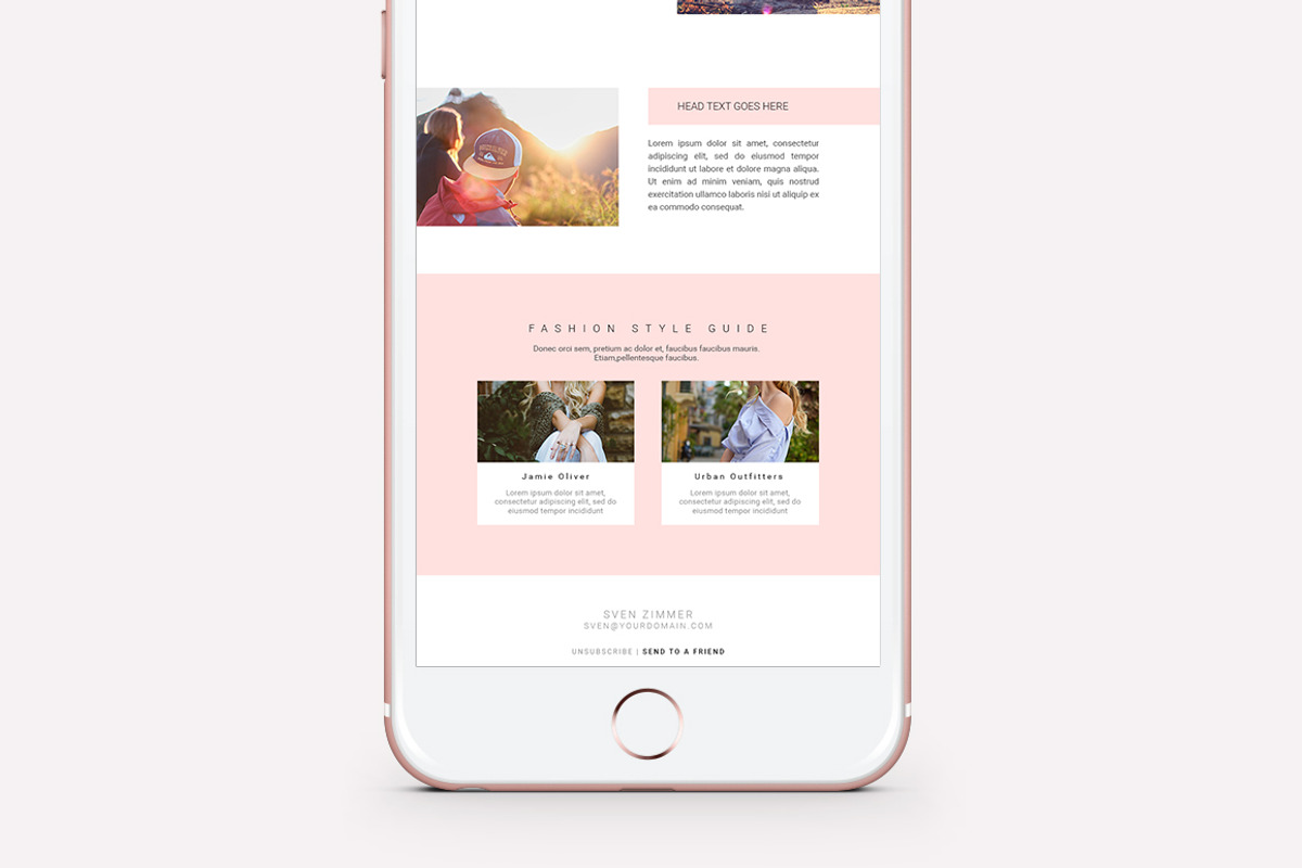 Pink E-newsletter Pack, an Email Template by Swiss_cube (Photo 10 of 11)