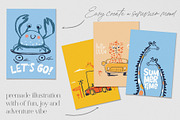 Summer Road Trip Print Set, an Animal Illustration by MeadowFox (Thumbnail 2 of 8)
