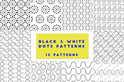 black & white dots patterns, a Pattern Graphic by designbydi (Thumbnail 3 of 14)