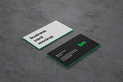 business card mockup on marble, a Business Card Template by Michał Pieczyński (Thumbnail 5 of 5)