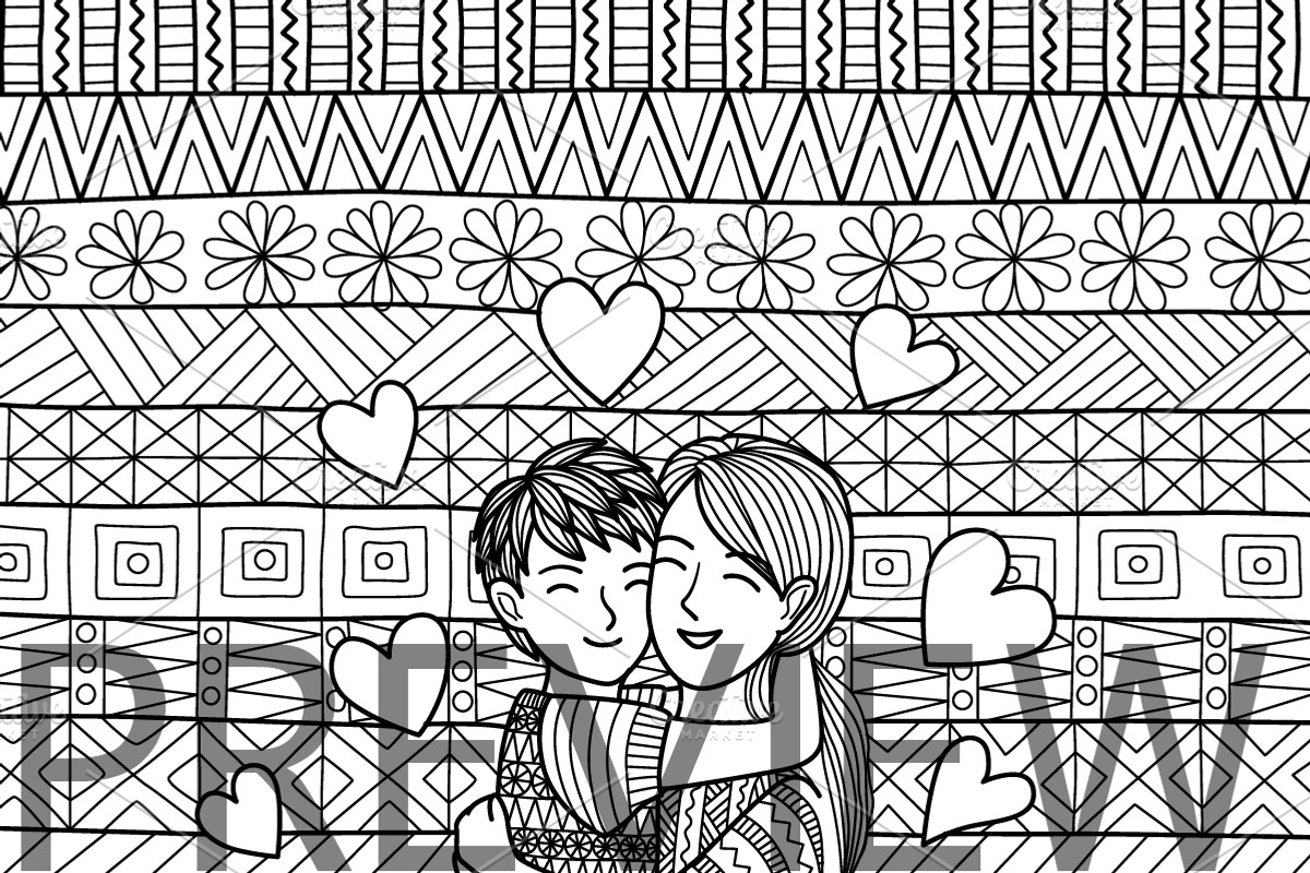 35 Valentine's coloring, an Animal Illustration by Somjai King (Photo 23 of 36)