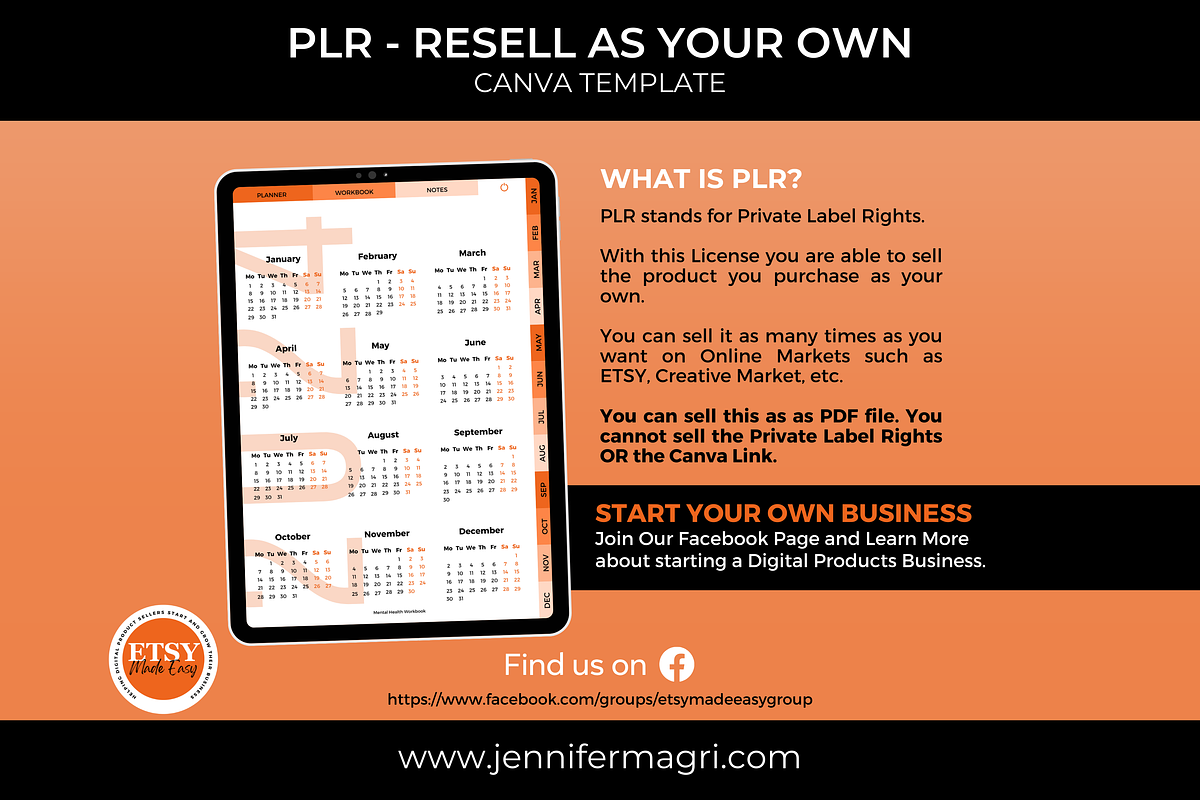 PLR Mental Health Digital Planner, a Templates & Theme by Jennifer Magri Templates (Photo 3 of 9)