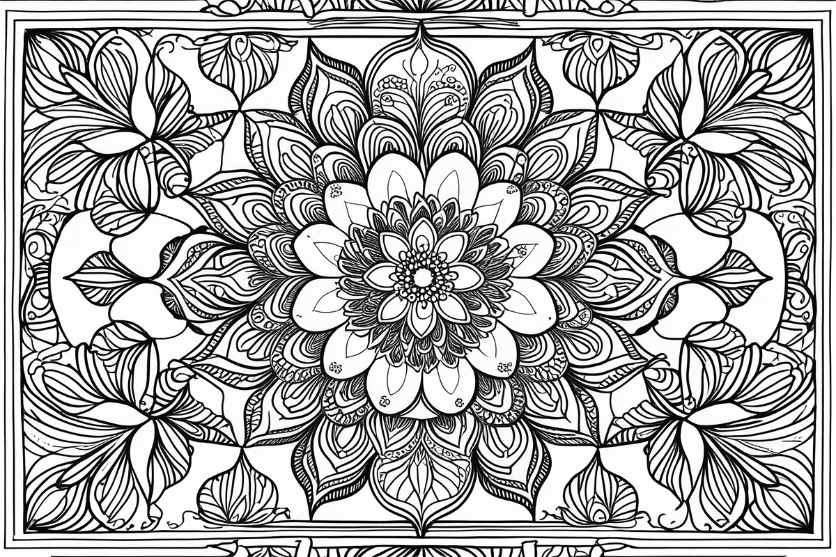 Intricate Floral Mandala Art Set, an Illustration by Designs_River (Photo 2 of 7)