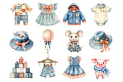 4th of July nursery watercolor Clipa, a Seasonal Illustration by Design Market (Thumbnail 4 of 9)