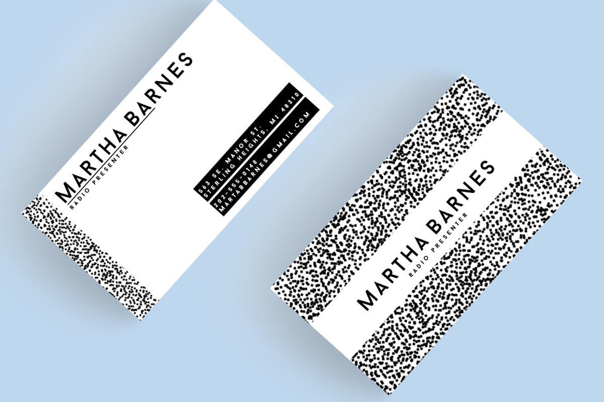 Modern Black And White Business Card, a Business Card Template by cadinera (Photo 4 of 6)