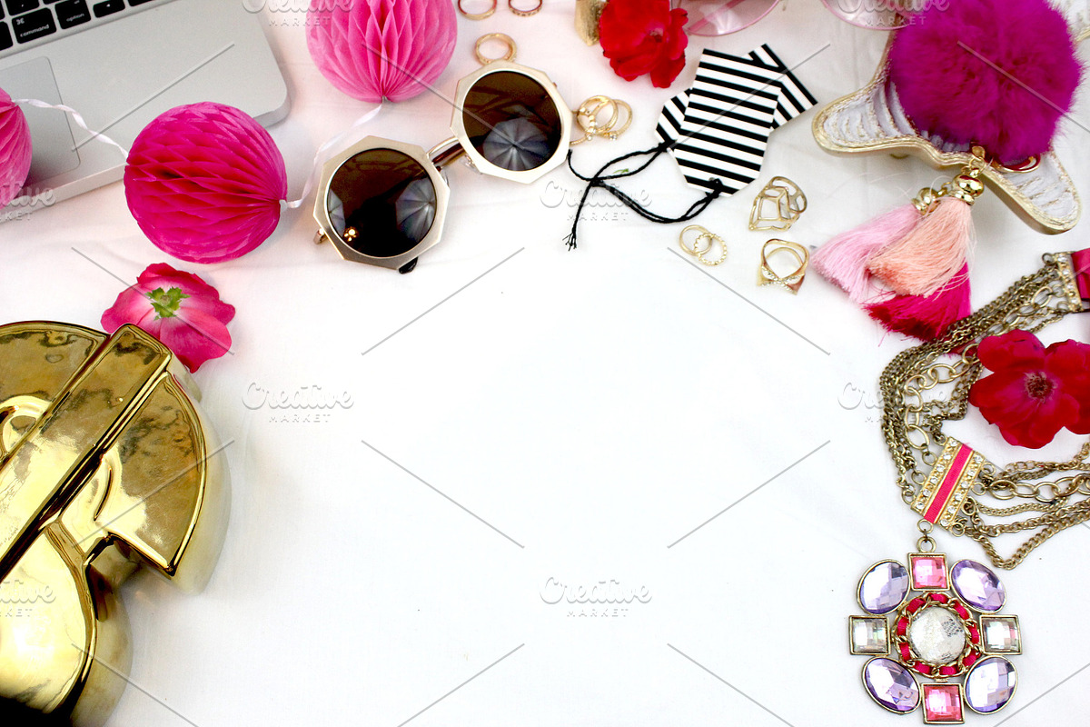 Pink Fashion Flatlay Photo, a Beauty & Fashion Photo by Brand University TV (Photo 2 of 2)