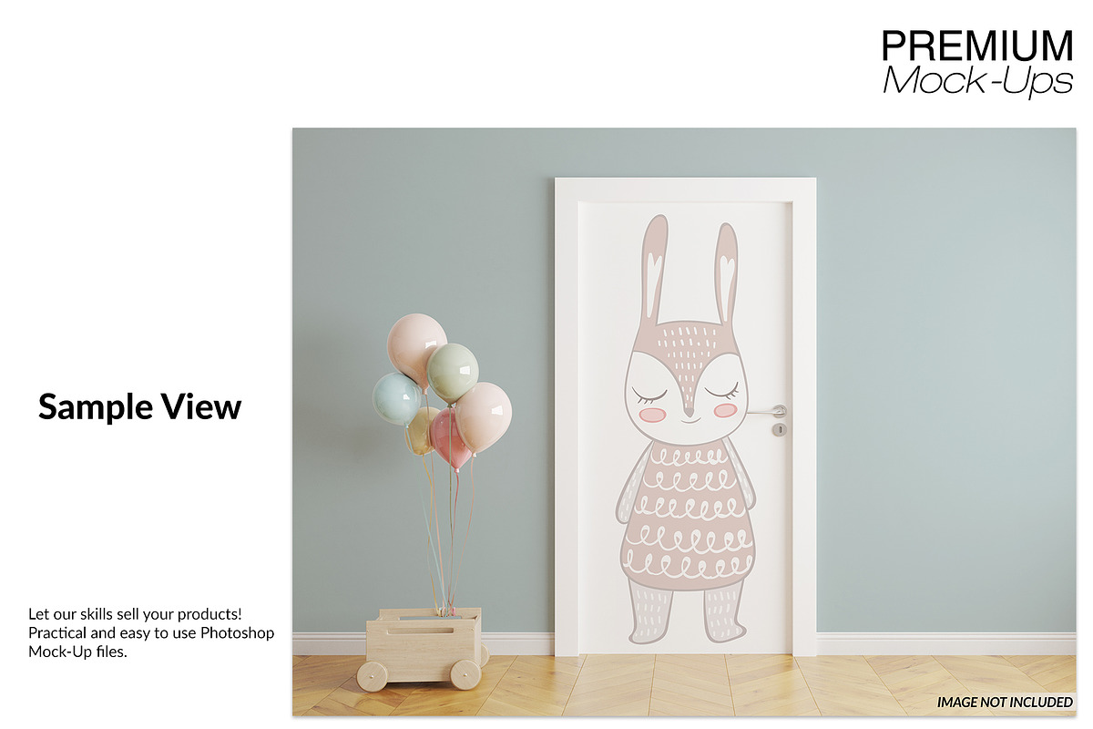 Nursery Door Murals Mockups, a Product Mockup by mock-ups (Photo 7 of 9)