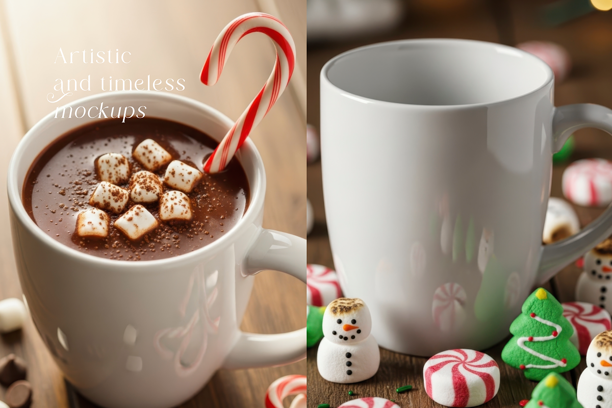 Rustic Christmas Mug Bundle 400 JPG, a Cups & Container Mockup by KennedyStudio (Photo 8 of 11)