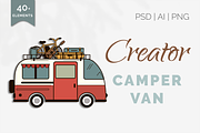 Camper Van Creator, an Illustration by lokfrid (Thumbnail 1 of 8)