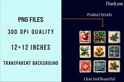 Vintage Christmas Stamps Png Bundle, an Illustration by SinaCreation (Thumbnail 6 of 7)