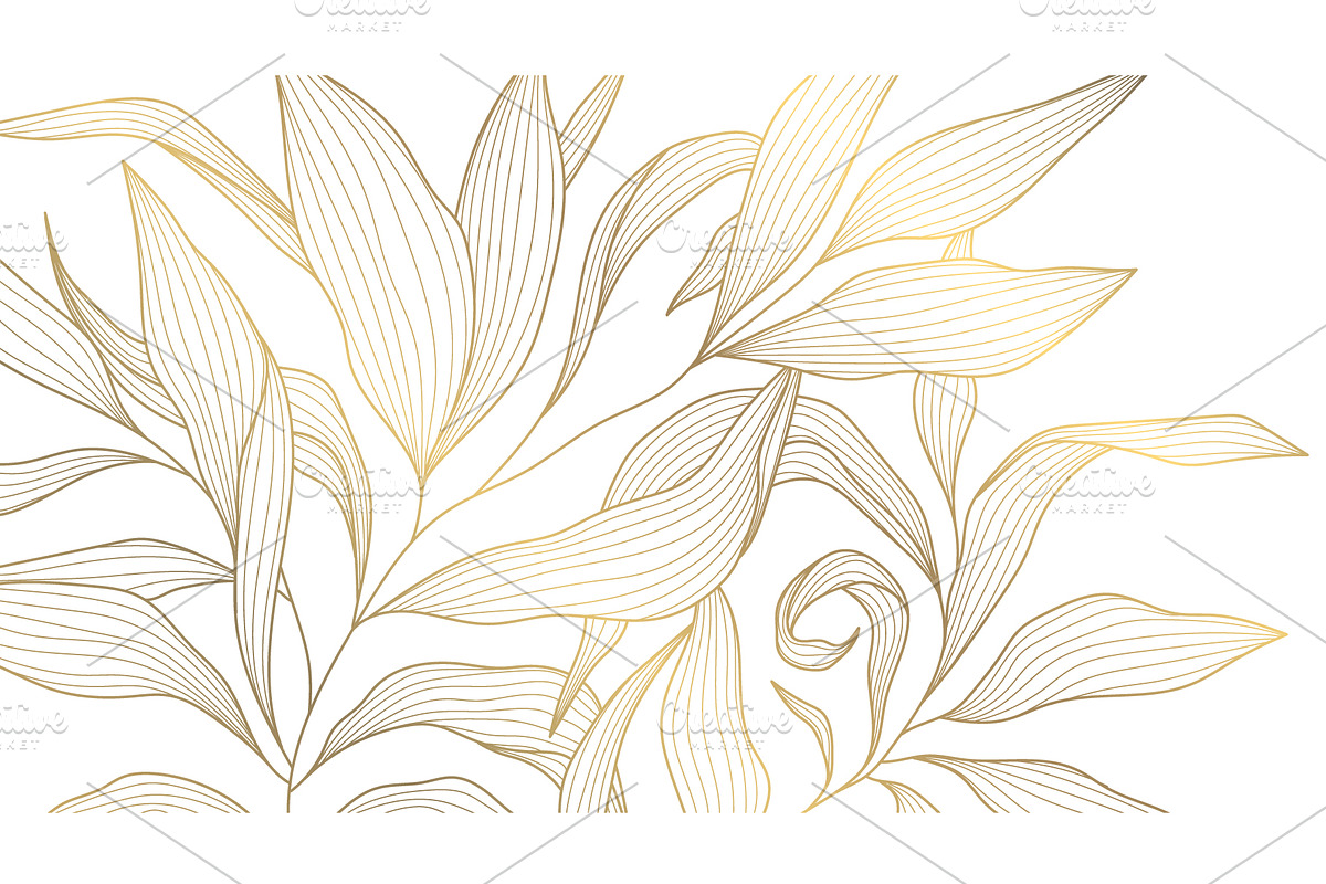Leaves Line Patterns, a Pattern Graphic by Marylia
